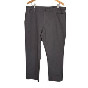 CJ Banks Pants Womens Size 18W Preppy Casual Slate Gray Stretch Dress Pants